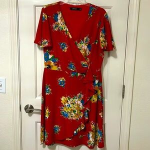 Lauren Ralph Lauren Red Floral Dress